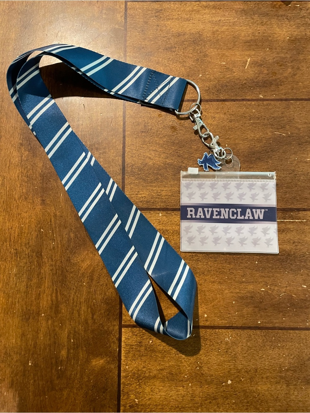 Ravenclaw Blue Striped Lanyard Badge Holder